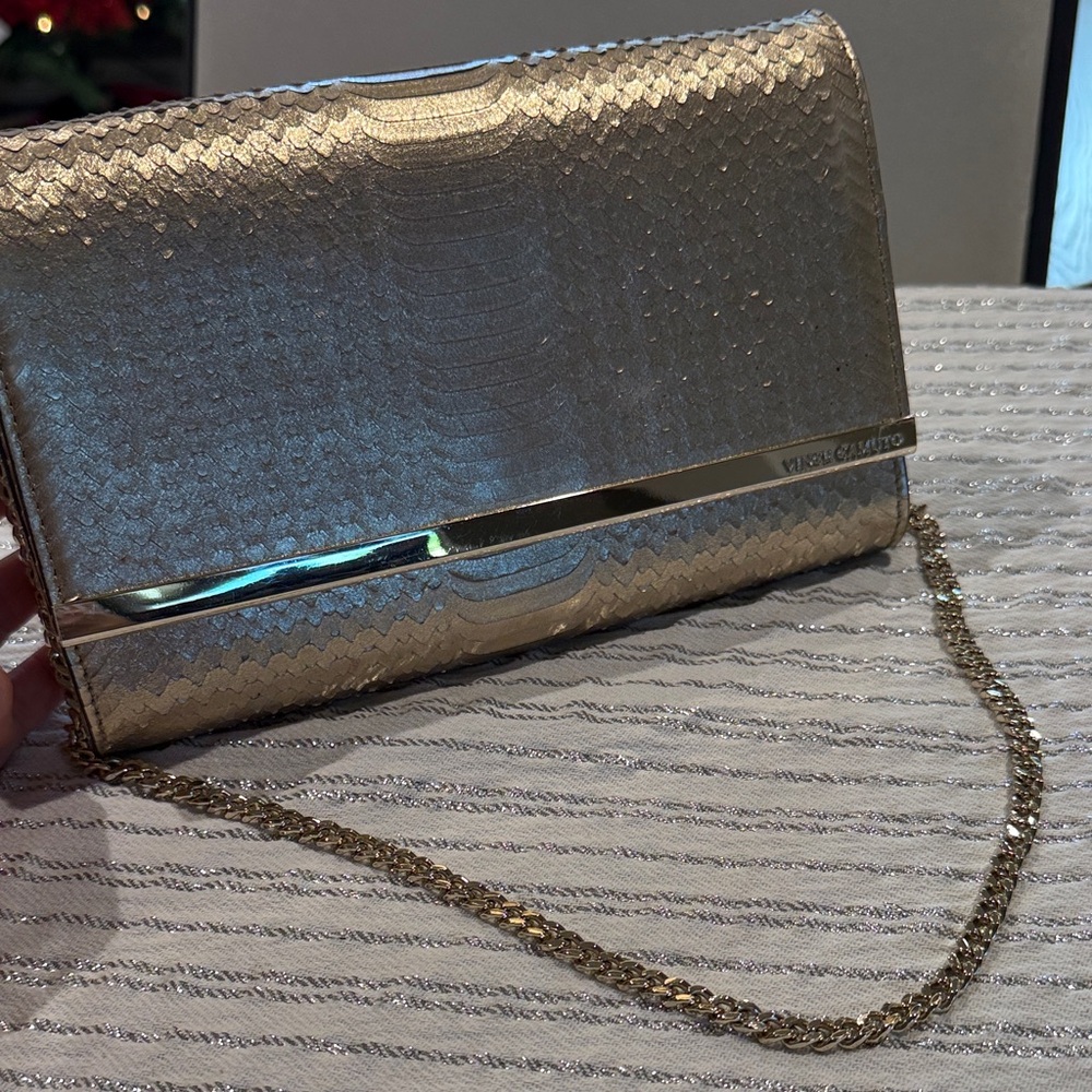 Vince Camuto Elegant Gold Clutch Bag